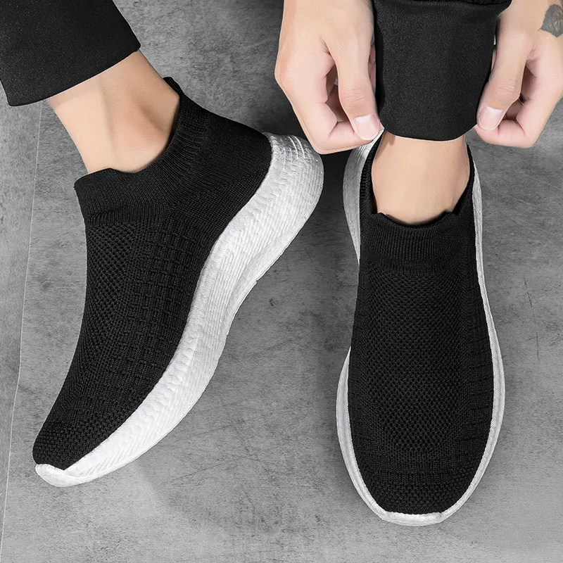 SENGUIBUCK Cushioning Breathable Lightweight Low-Top Casual Shoes Men's Black-6