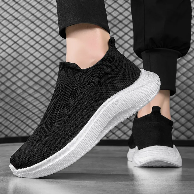SENGUIBUCK Cushioning Breathable Lightweight Low-Top Casual Shoes Men's Black-7