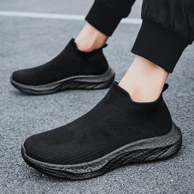 SENGUIBUCK Cushioning Breathable Low-Top Casual Shoes Men's Black-8