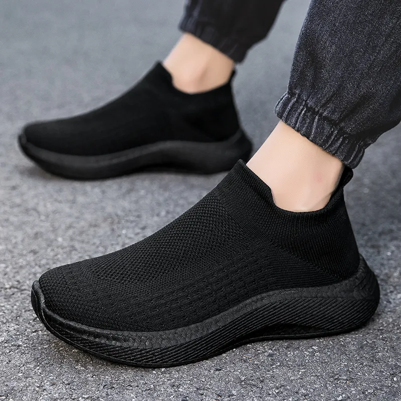 SENGUIBUCK Cushioning Breathable Lightweight Low-Top Casual Shoes Men's Black-2
