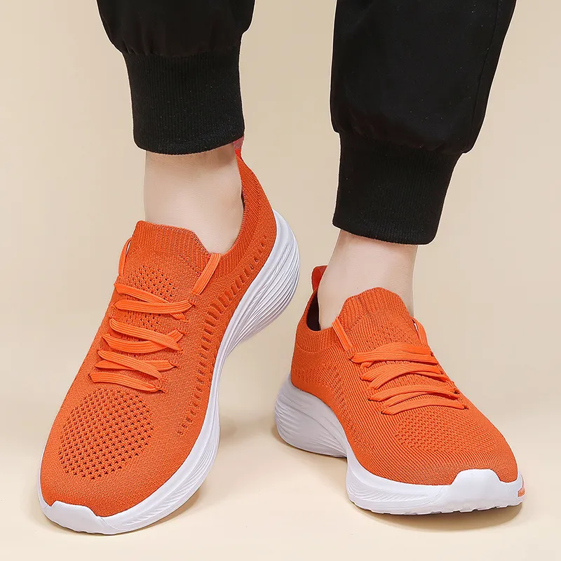 SENGUIBUCK Casual Shoes Men Low Top Black/Green/Orange-7