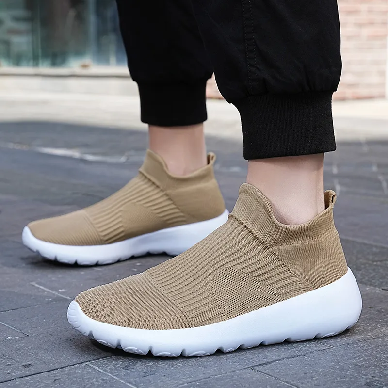 SENGUIBUCK Casual Shoes Men Low Top Black/White/Khaki/White/Blue-2