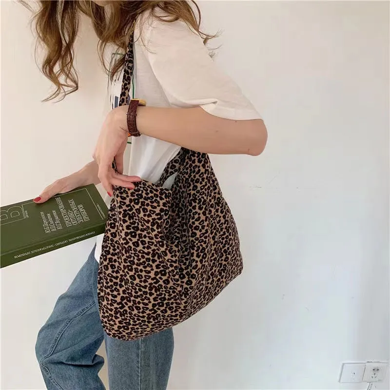 ADOONGA Canvas Shoulder Bag Regular Women's Ecru/Brown-5