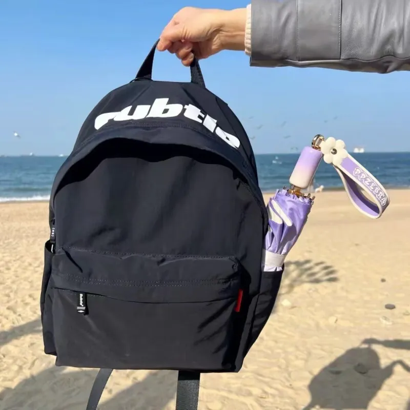 ADOONGA Nylon Backpack Unisex Black-7