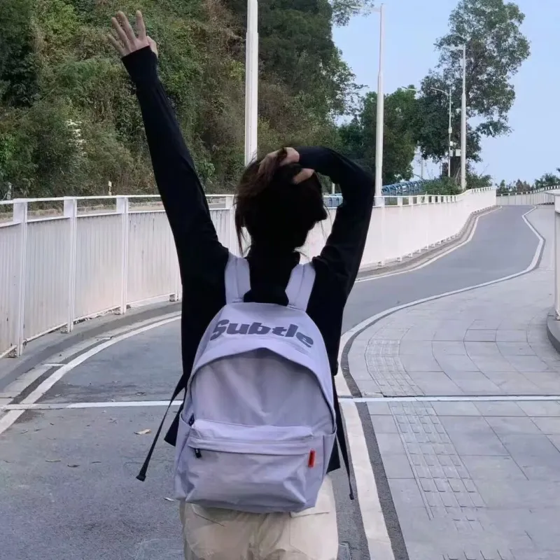 ADOONGA Nylon Backpack Unisex Black-14