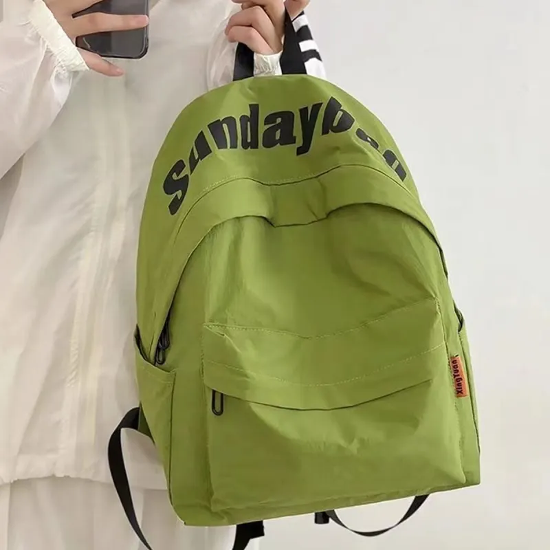 ADOONGA Nylon Backpack Unisex Black-1