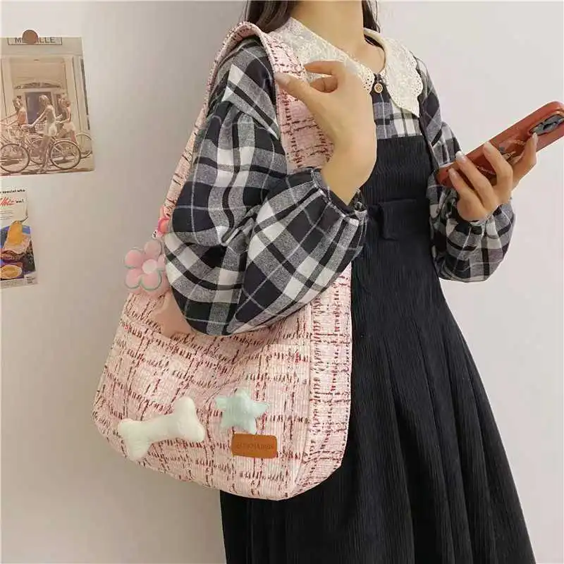 ADOONGA Fleece Shoulder Bag Women's Multicolor-10