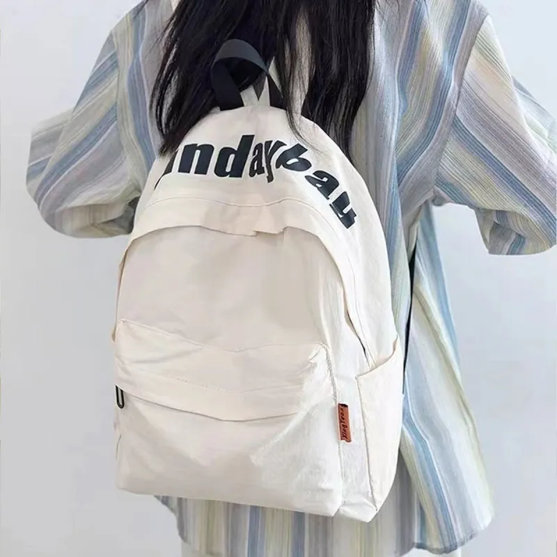 ADOONGA Nylon Backpack Unisex Black-11