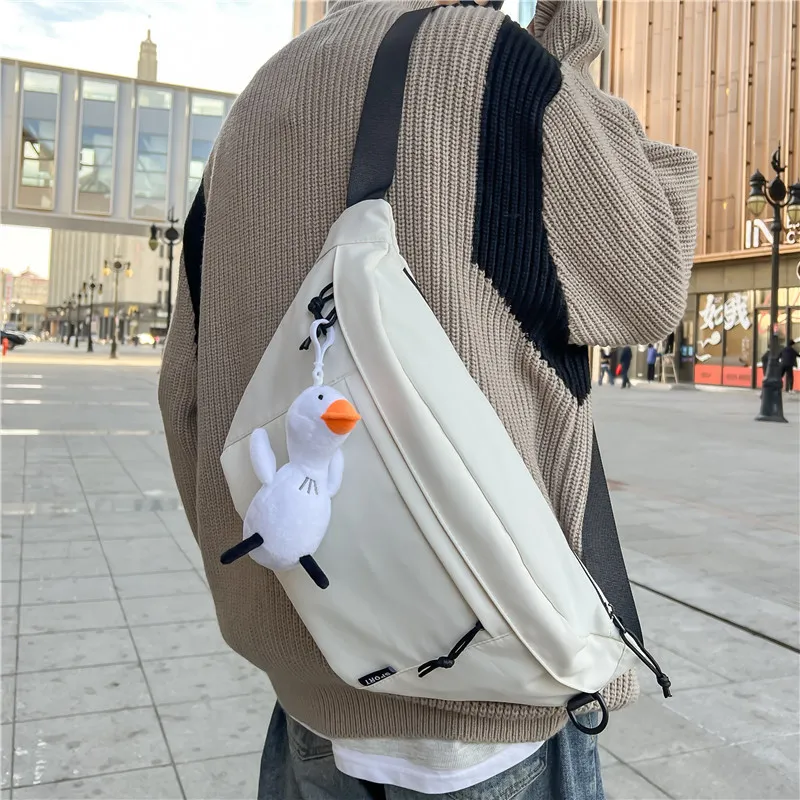 ADOONGA Oxford Sling Bag, Crossbody Bag, Shoulder Bag Tubas Unisex Black/White-9