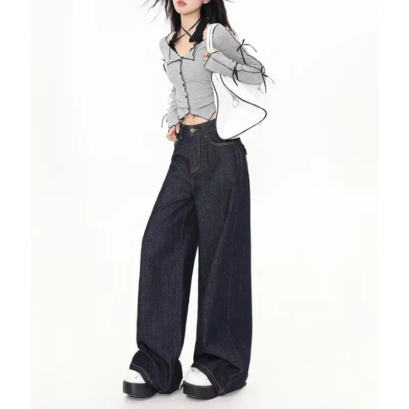 ADOONGA Jeans Women's Dark Blue-3