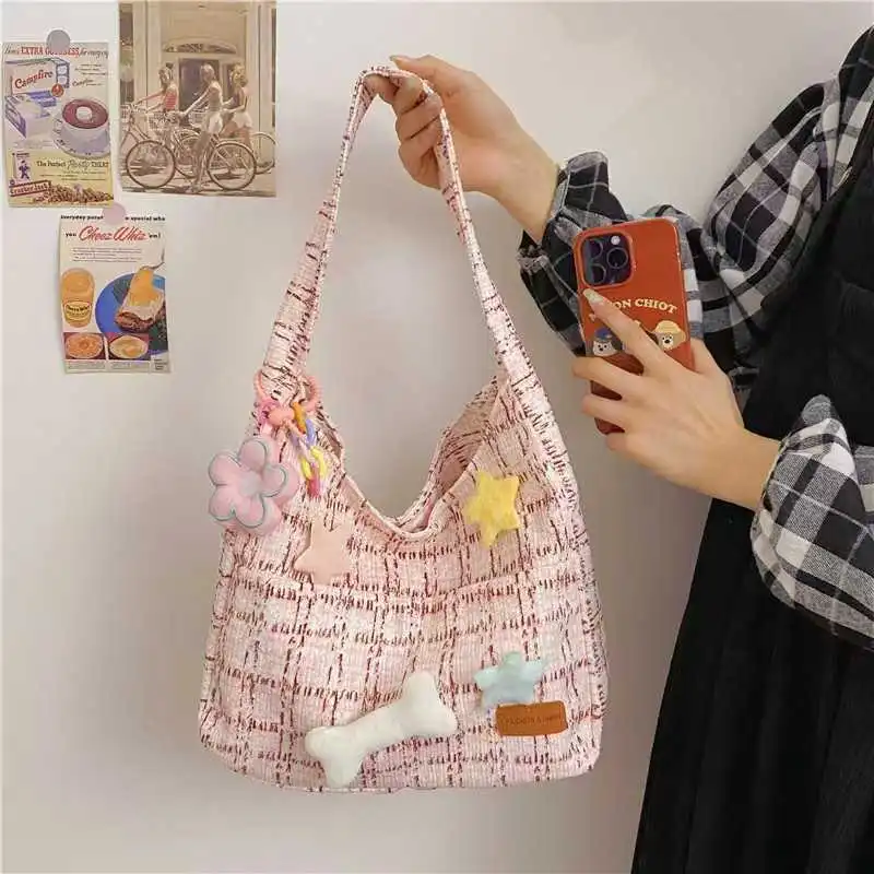 ADOONGA Fleece Shoulder Bag Women's Multicolor-13