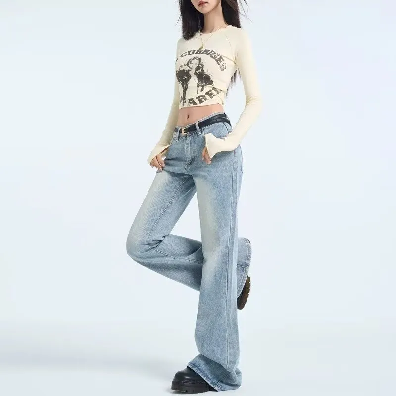 ADOONGA Jeans Women's Light Blue-4