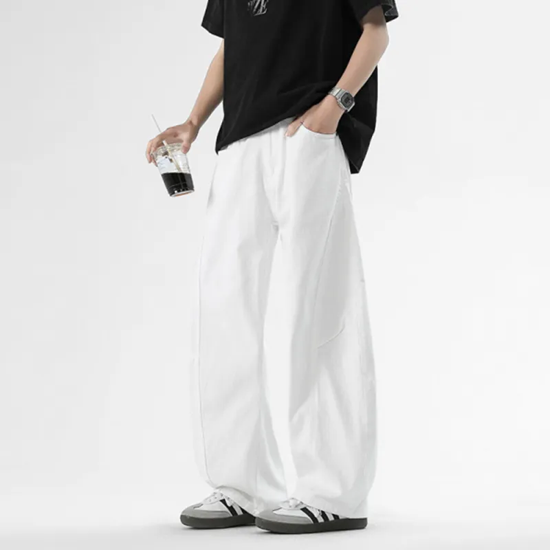ADOONGA Jeans Unisex White-5