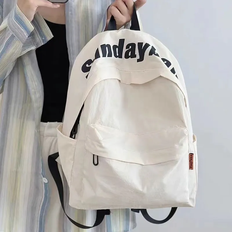ADOONGA Nylon Backpack Unisex Black-12