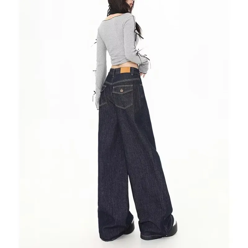 ADOONGA Jeans Women's Dark Blue-6