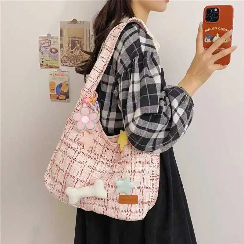 ADOONGA Fleece Shoulder Bag Women's Multicolor-12
