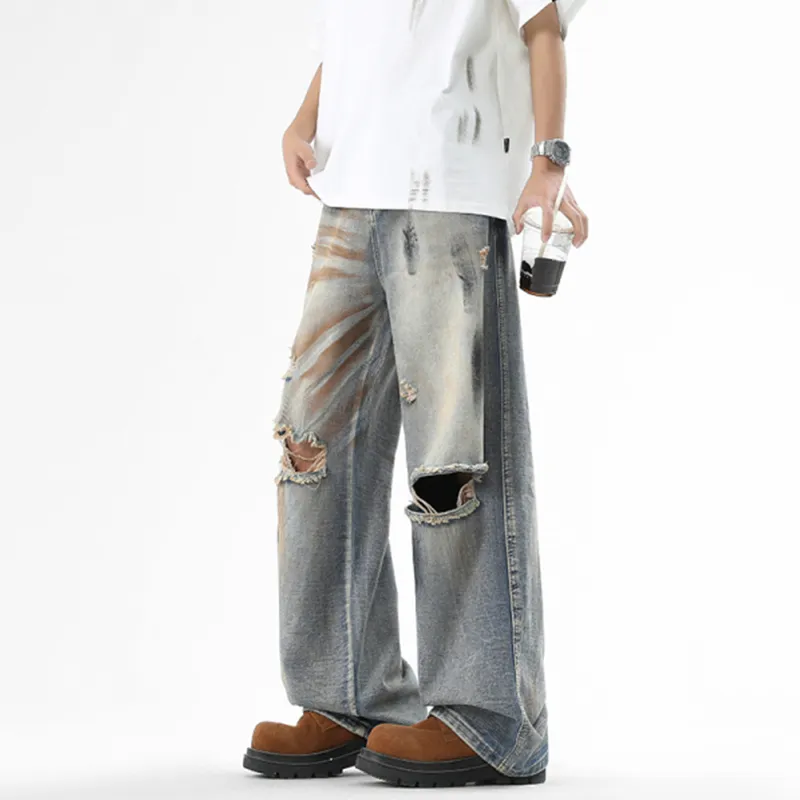 ADOONGA Jeans Unisex Vintage Blue-2