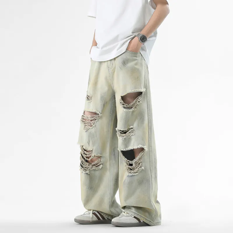 ADOONGA Jeans Unisex Yellow Mud-3