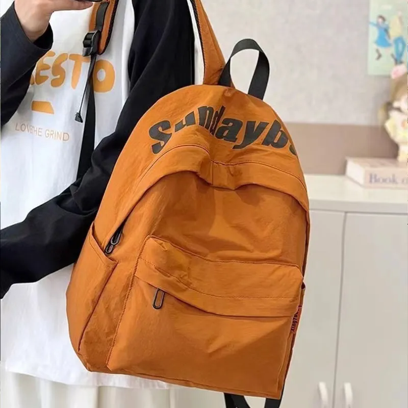 ADOONGA Nylon Backpack Unisex Black-18