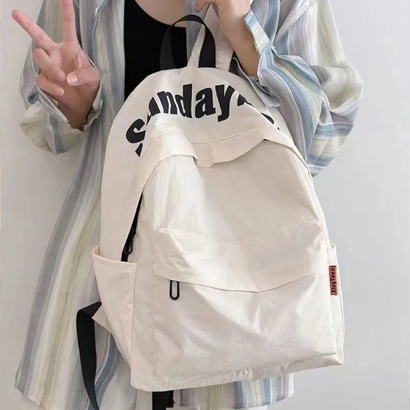 ADOONGA Nylon Backpack Unisex Black-9
