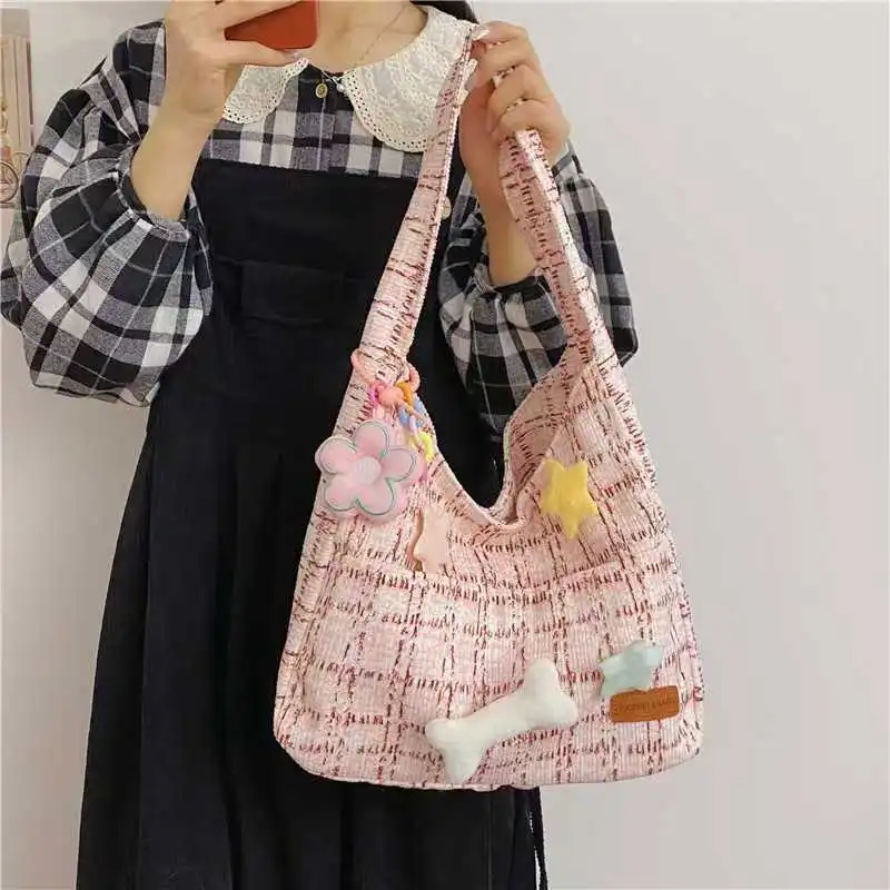 ADOONGA Fleece Shoulder Bag Women's Multicolor-11