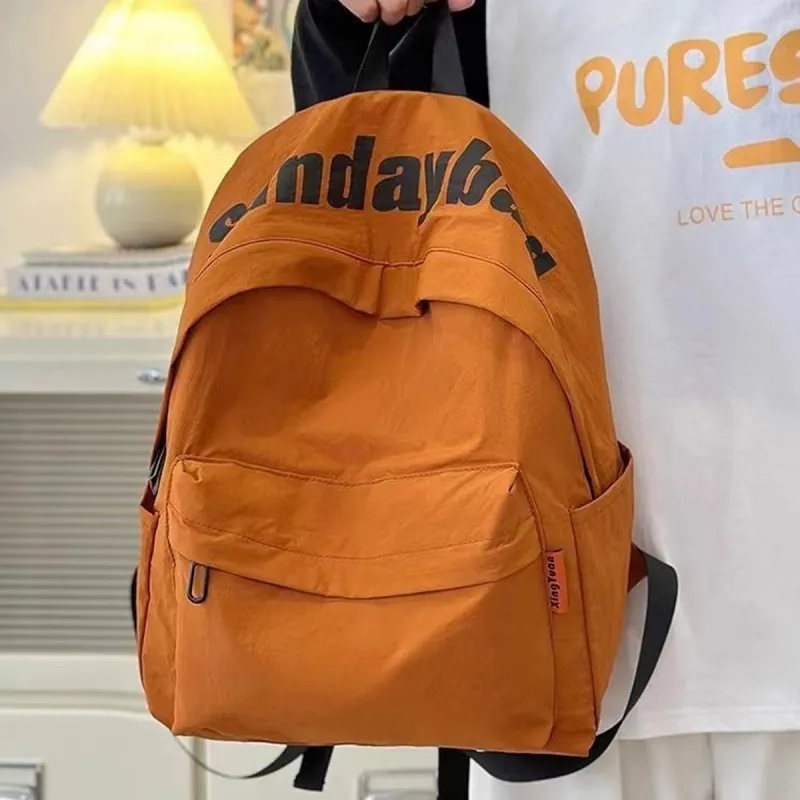 ADOONGA Nylon Backpack Unisex Black-16