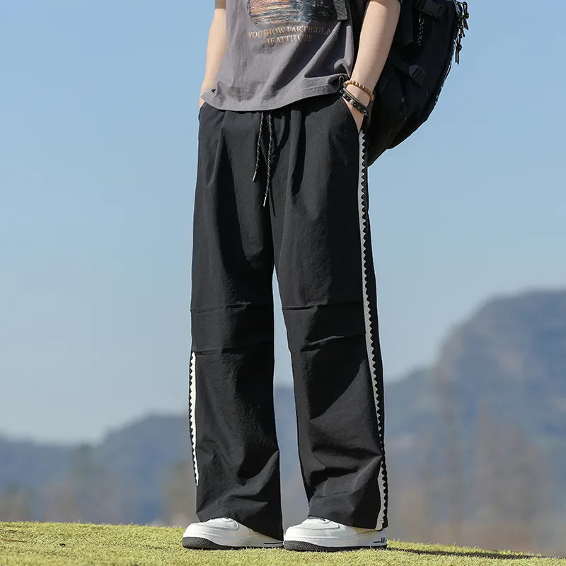 ADOONGA Casual Pants Unisex Black-4