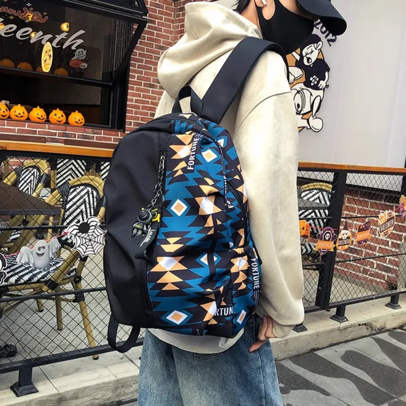 ADOONGA Oxford Backpack Regular Unisex Blue-8