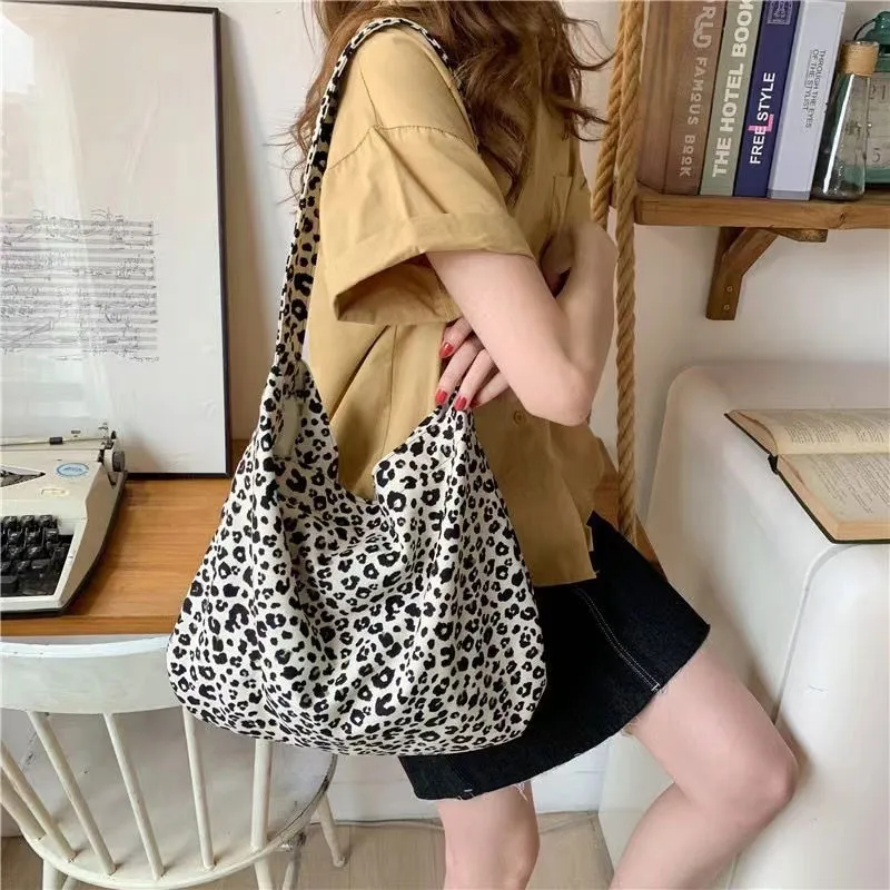 ADOONGA Canvas Shoulder Bag Regular Women's Ecru/Brown-2