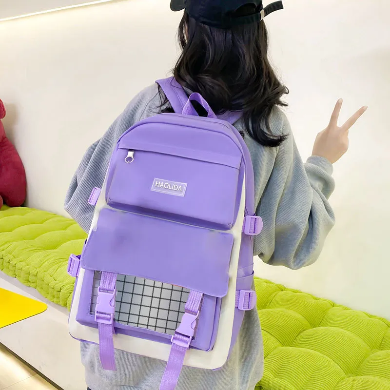 ADOONGA Canvas Backpack Unisex Multicolor-11