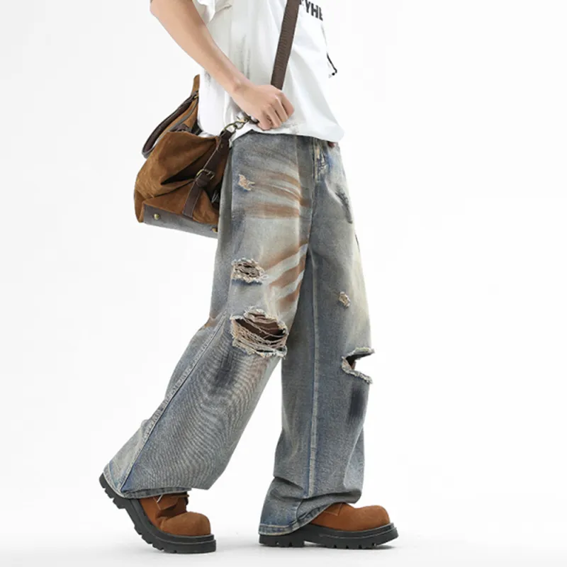 ADOONGA Jeans Unisex Vintage Blue-4