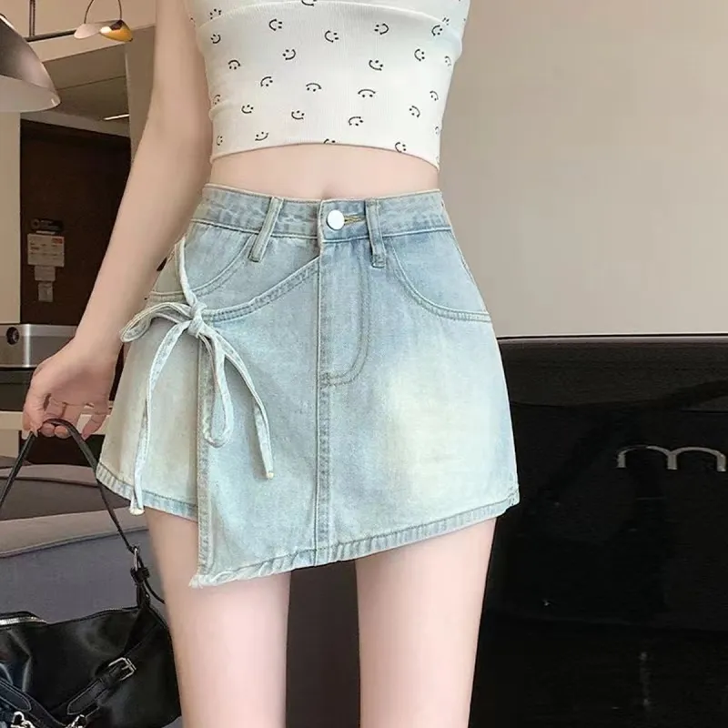 ADOONGA Denim Shorts Women's Blue-2