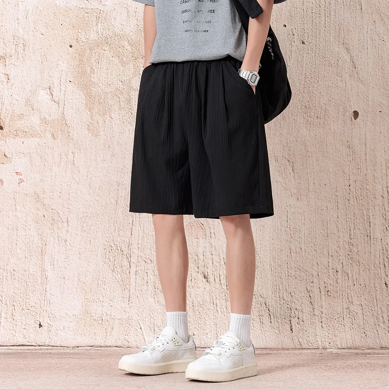 ADOONGA Casual Shorts Unisex Black-3