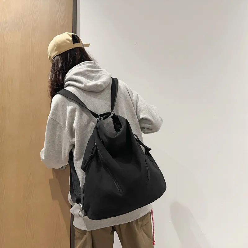 FAMAN Canvas Canvas Bag Commute Shoulder Bag Regular Unisex Black/White/Green/Brown-10