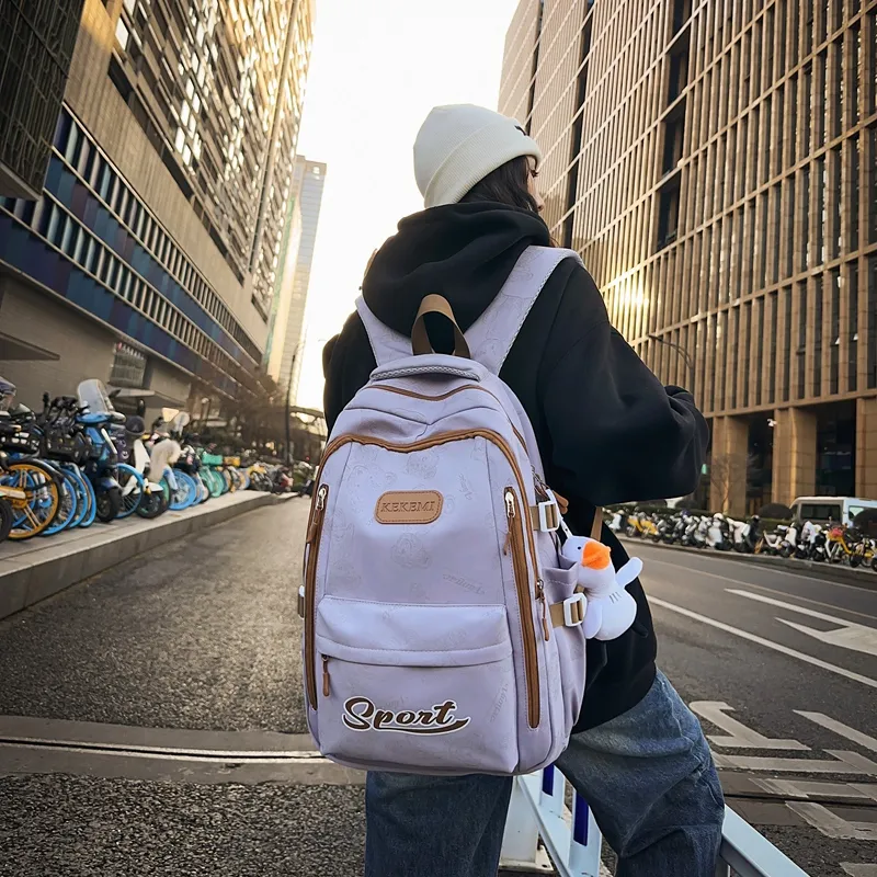 FAMAN Nylon Backpack Regular Unisex Black/Gray/Green/Purple/Ecru-11