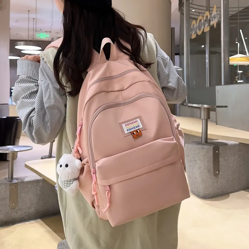 FAMAN Nylon Backpack Unisex Black/Blue/Yellow/Pink/Ecru-1