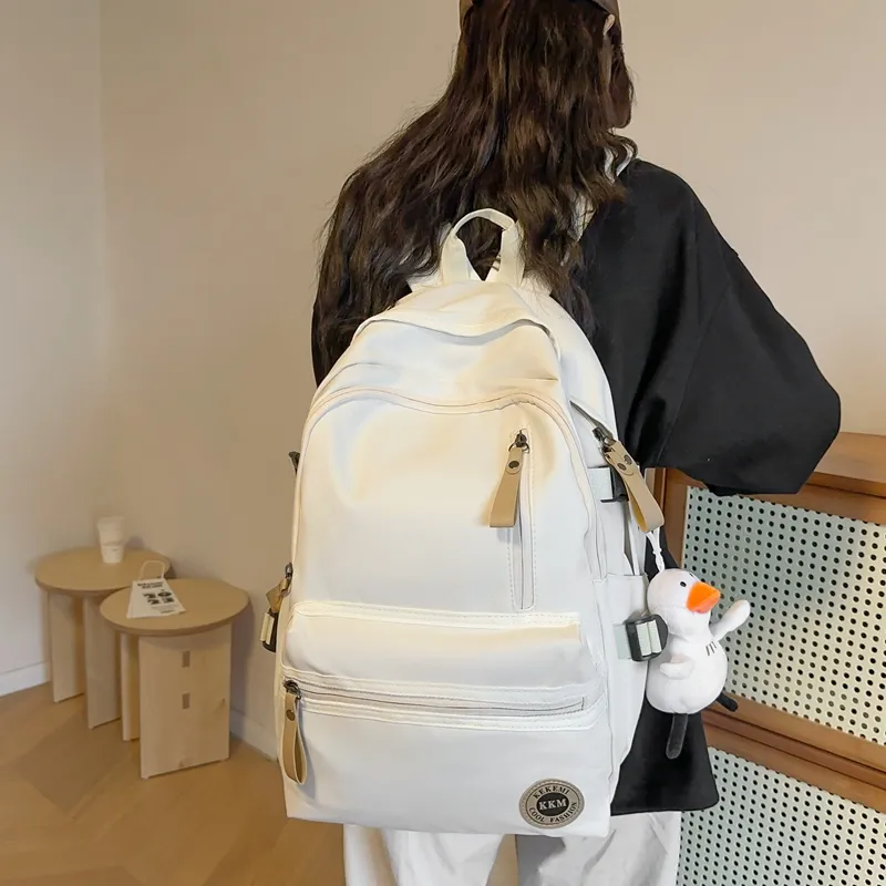 FAMAN Nylon Backpack Regular Women's Black+Charm/White+Charm/Red+Charm/Blue+Charm/Khaki+Charm-7