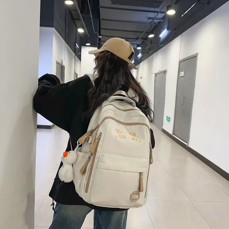 FAMAN Nylon Backpack Women's Black/Green/White/Blue/Red-1