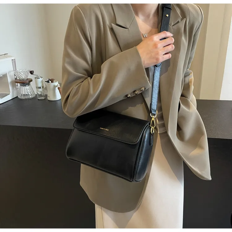 FAMAN PU Shoulder Bag Crossbody Bag Women's Brown Coffee Coffee Black-13