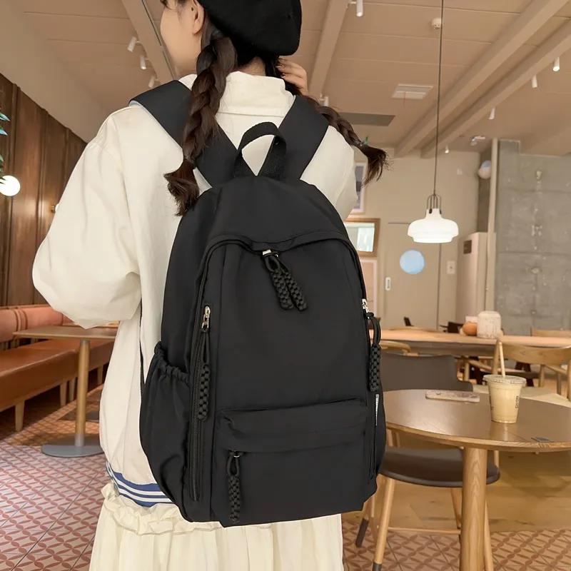 FAMAN Nylon Backpack Regular Women's Black/Red/Yellow/Pink/White-8