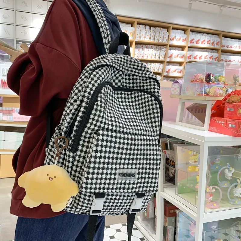 FAMAN Nylon Backpack Regular Women's Green Charm/Black Charm/Brown Charm/Pink Charm-5