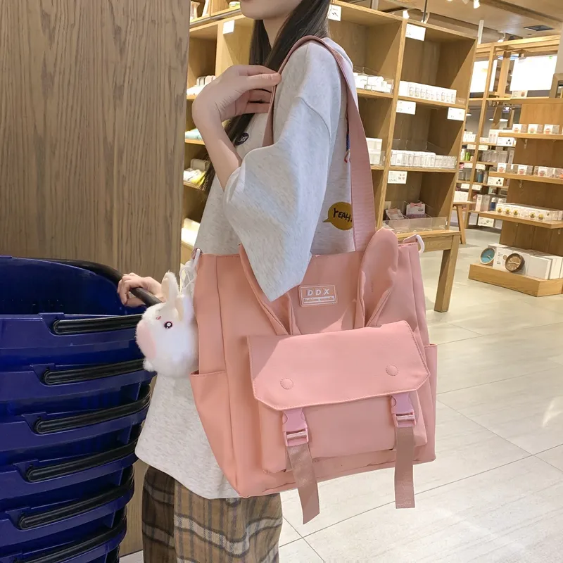 FAMAN Nylon Fabric Shoulder Bag Women's-7