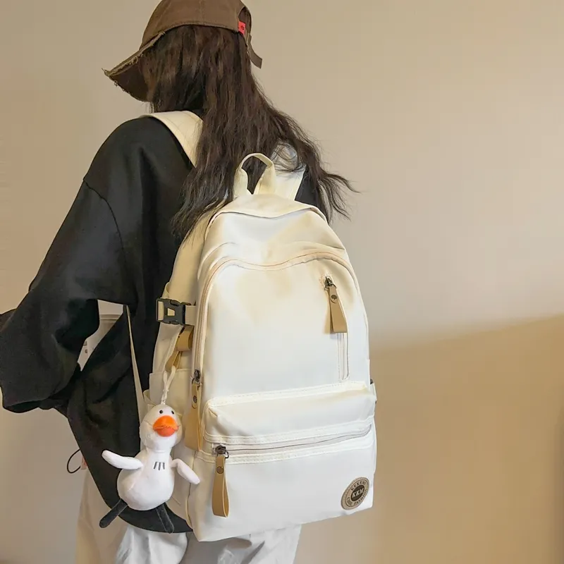 FAMAN Nylon Backpack Regular Women's Black+Charm/White+Charm/Red+Charm/Blue+Charm/Khaki+Charm-6