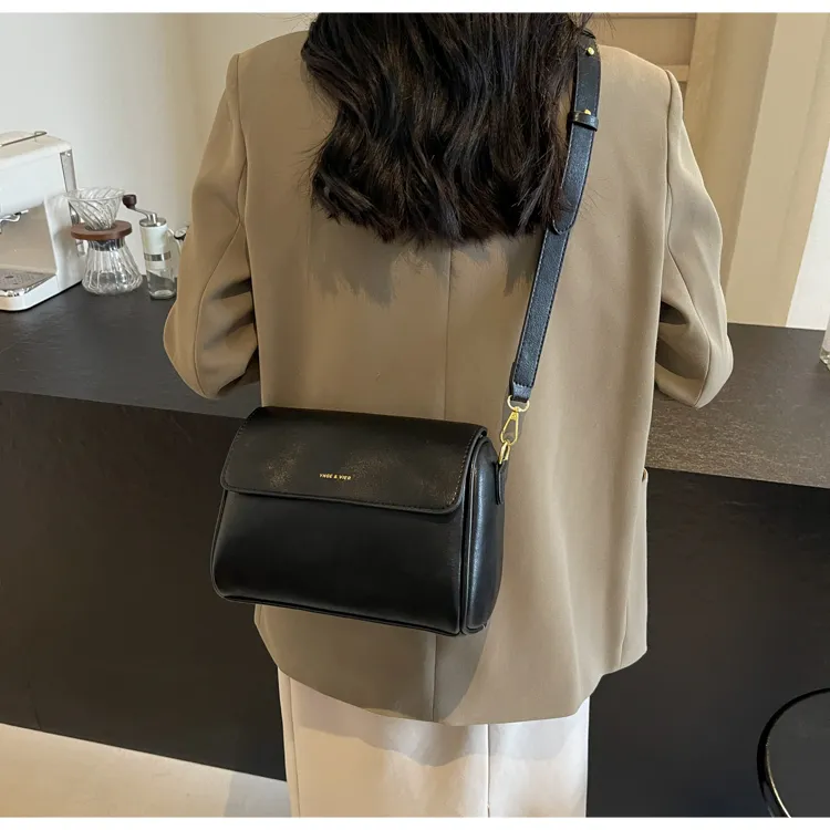 FAMAN PU Shoulder Bag Crossbody Bag Women's Brown Coffee Coffee Black-14