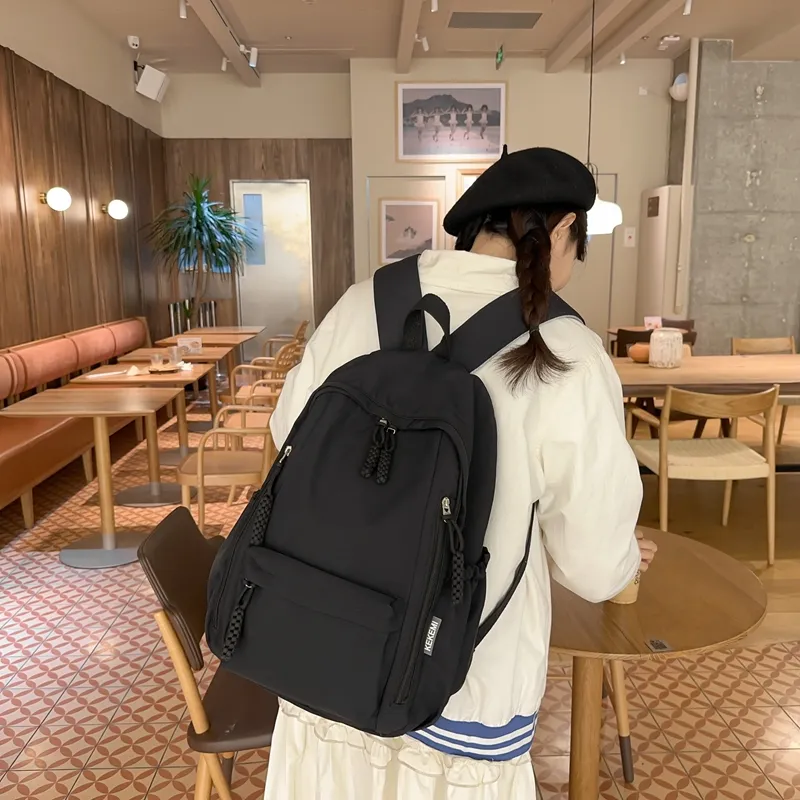 FAMAN Nylon Backpack Regular Women's Black/Red/Yellow/Pink/White-7