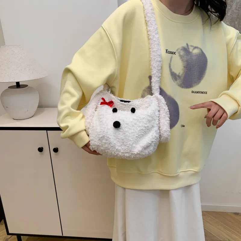 FAMAN Fuzzy Shoulder Bag Women's Multicolor-7