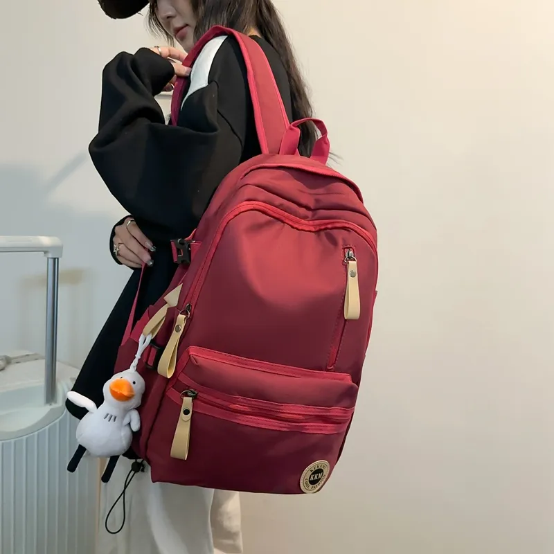 FAMAN Nylon Backpack Regular Women's Black+Charm/White+Charm/Red+Charm/Blue+Charm/Khaki+Charm-10