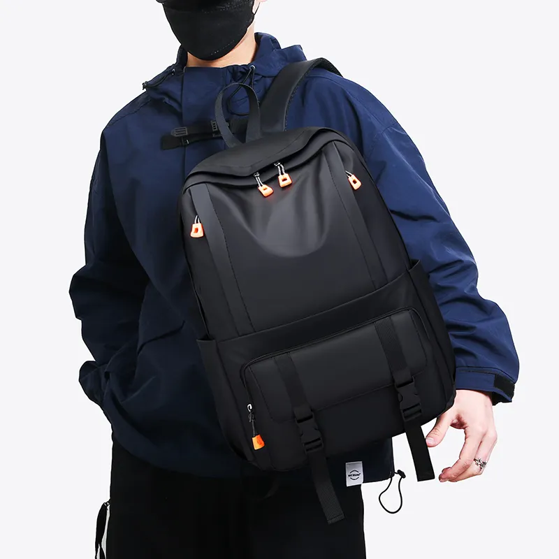 FAMAN Durable Fabric Backpack Regular Men's Black/Gray-6