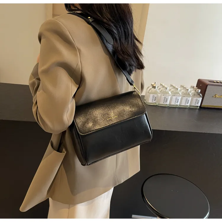 FAMAN PU Shoulder Bag Crossbody Bag Women's Brown Coffee Coffee Black-15