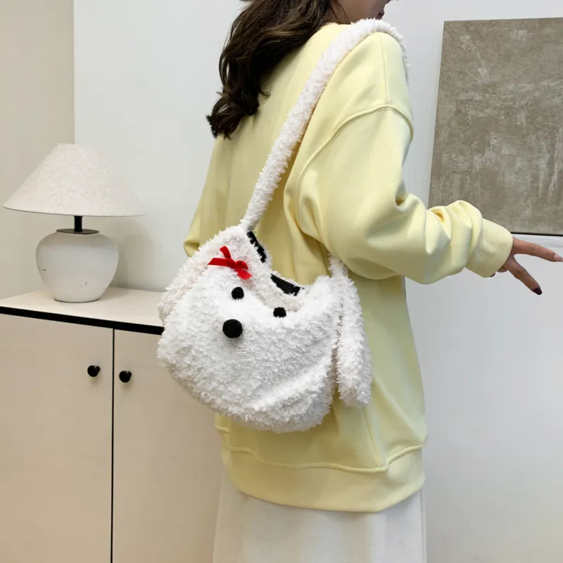 FAMAN Fuzzy Shoulder Bag Women's Multicolor-8